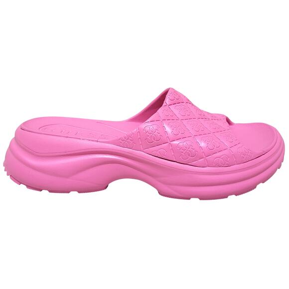 GUESS Women Fenixy Chunky Platform Slide Sandals Size US 7M Medium Pink EVA - Picture 2 of 4